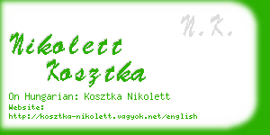 nikolett kosztka business card